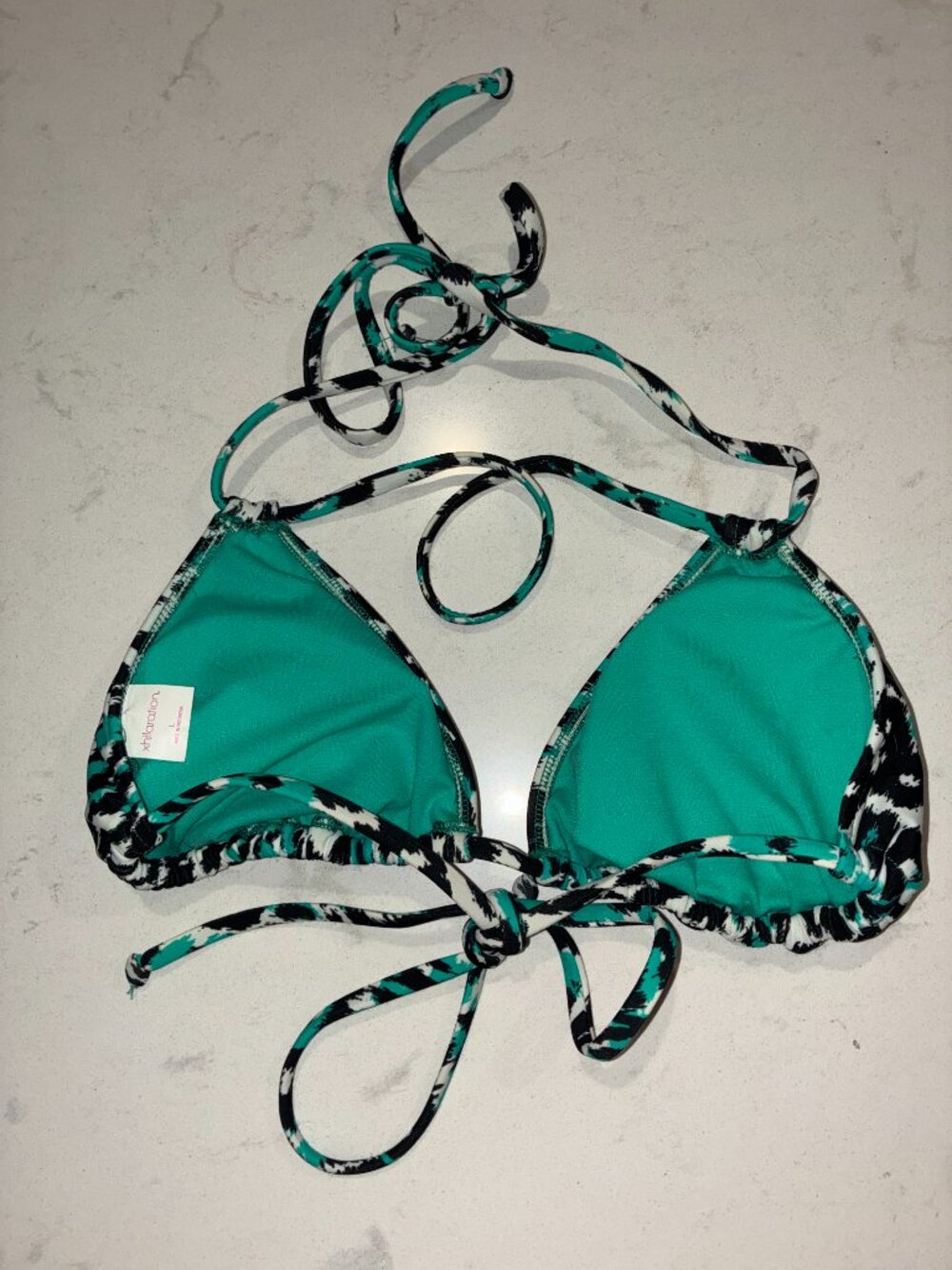 Xhilaration Y2K Studded Leopard Bikini Top L - Picture 3 of 5